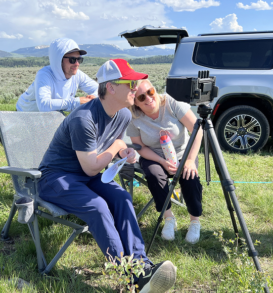 Operating specialty camera equipment outdoors